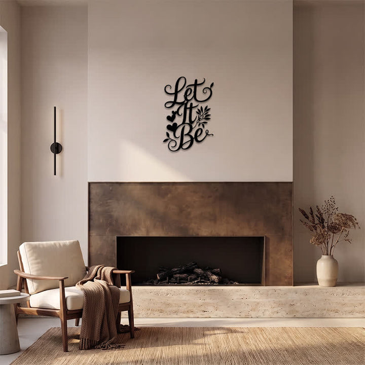 Buddha Stones Let It Be Script Sign Iron Metal Meaningful Symbols Wall Art - image 11