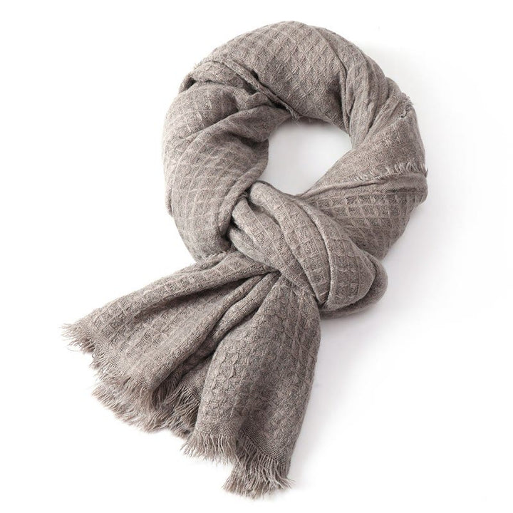 Buddha Stones Fall Winter Textured Tassel Cozy Wrap Men's Scarf - image 7