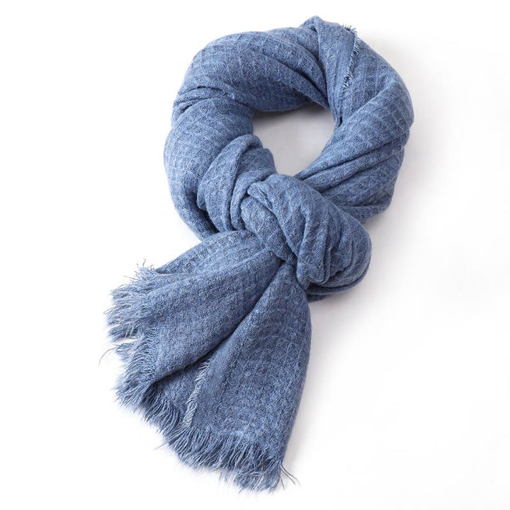 Buddha Stones Fall Winter Textured Tassel Cozy Wrap Men's Scarf - image 3