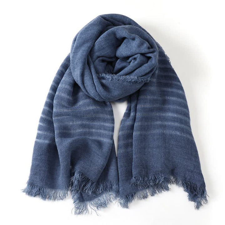 Buddha Stones Spring Fall Artful Textured Everyday Scarves - SteelBlue - image 0