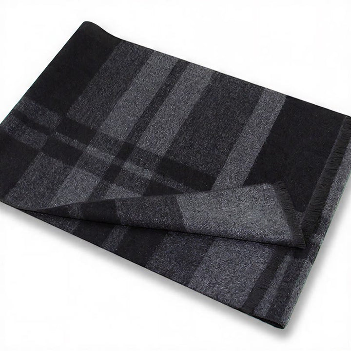 Buddha Stones Fall Winter Classic Grey Plaid Fringe Cozy Scarves - image 7