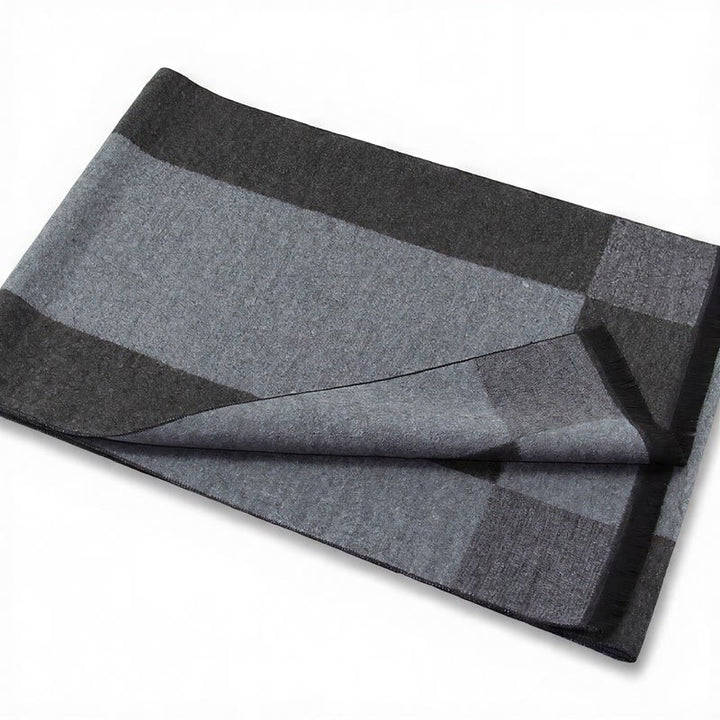 Buddha Stones Fall Winter Classic Grey Plaid Fringe Cozy Scarves - image 16