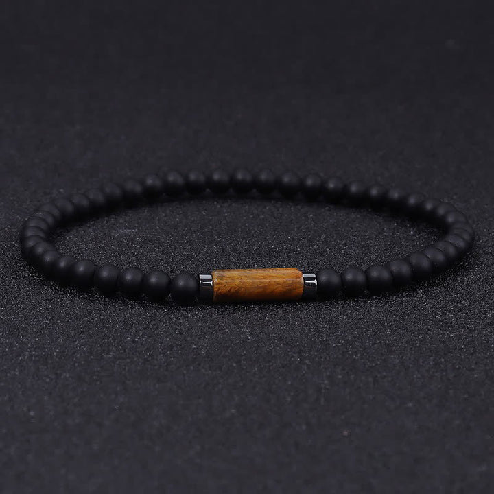 Buddha Stones Vintage 4mm Lava Rock Dalmatian Jasper Grounding Bracelet - Black Onyx(Protection ♥ Strength) - image 9