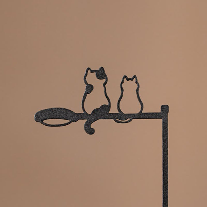 Buddha Stones Wooden Cat Silhouette Meditation Incense Burner - image 5