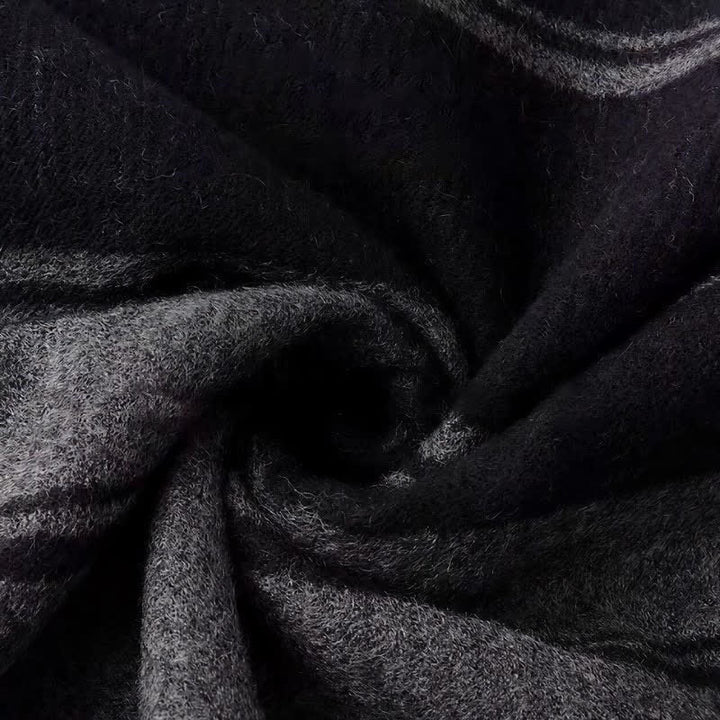 Buddha Stones Fall Winter Classic Check Pattern Soft Knit Commuter Men's Scarf - image 4