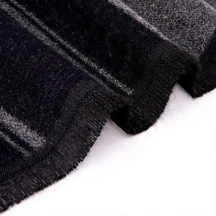 Buddha Stones Fall Winter Classic Check Pattern Soft Knit Commuter Men's Scarf - image 3