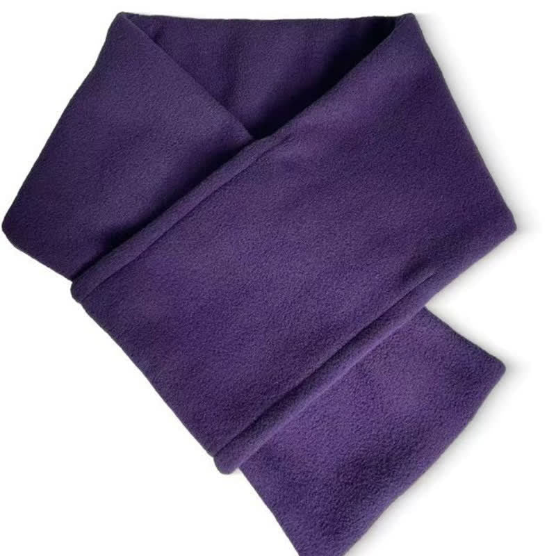 Buddha Stones Fall Winter Plush Cross Front Neck Warmer Minimalist Men's Scarf - image 26
