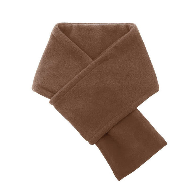 Buddha Stones Fall Winter Plush Cross Front Neck Warmer Minimalist Men's Scarf - image 13