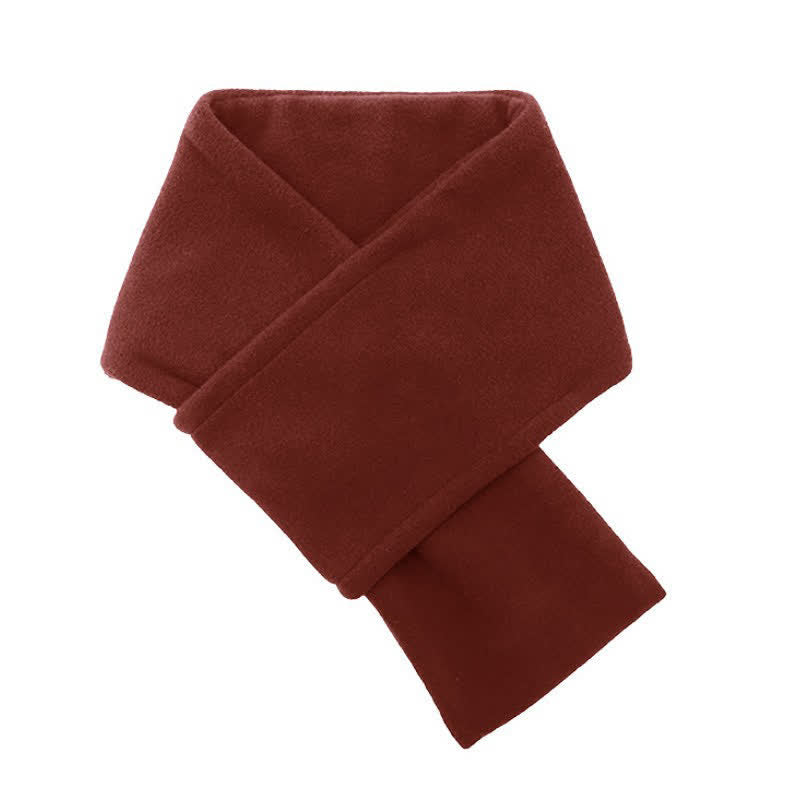 Buddha Stones Fall Winter Plush Cross Front Neck Warmer Minimalist Men's Scarf - image 9
