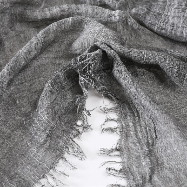 Buddha Stones Spring Fall Crinkled Frayed Edge Wrap Scarf - image 6