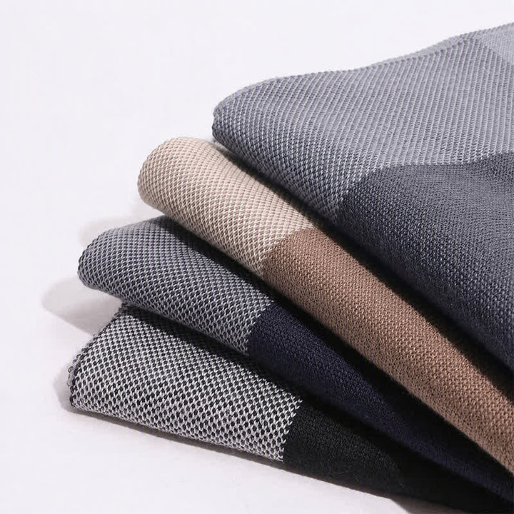 Buddha Stones Fall Winter Knit Geometric Color Block Cozy Scarf - image 14