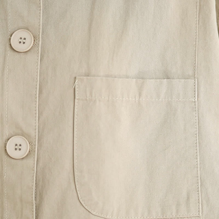 Buddha Stones Fall Basic Minimalist Solid Women's Jackets With Patch Pockets - image 7