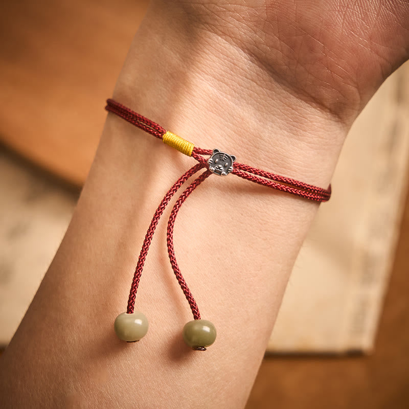 Buddha Stones Vintage 925 Sterling Silver Chinese Zodiac Luck Braided Red String Bracelet - image 36