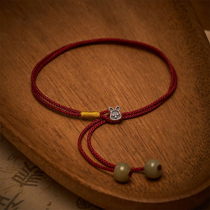 Buddha Stones Vintage 925 Sterling Silver Chinese Zodiac Luck Braided Red String Bracelet - image 38