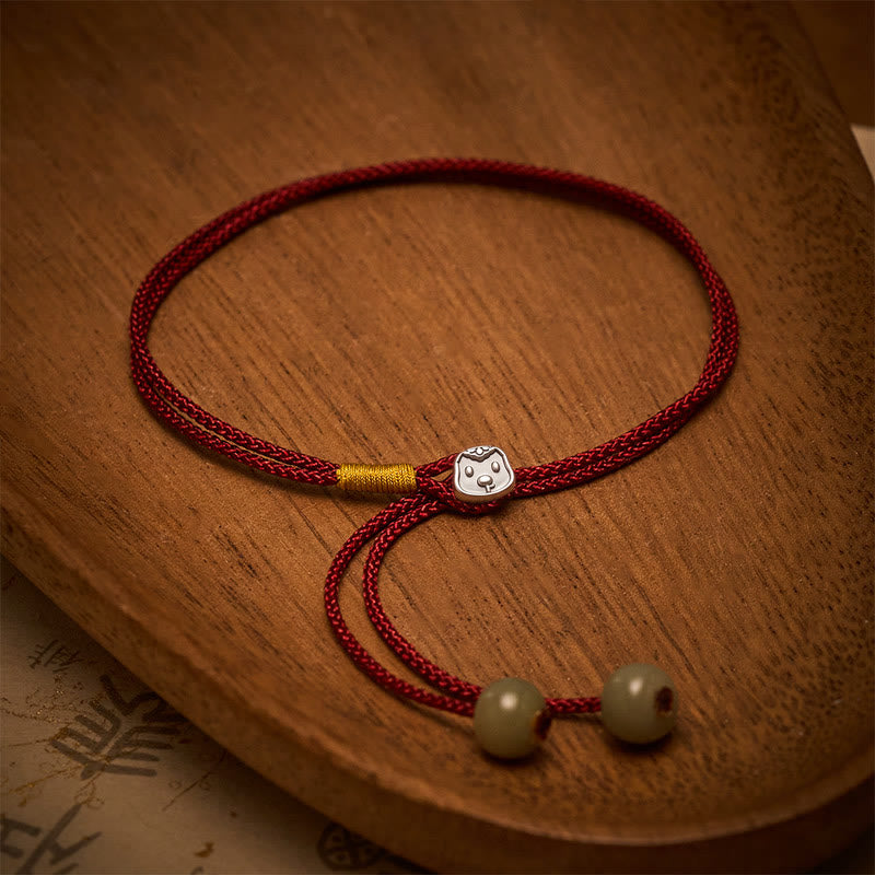 Buddha Stones Vintage 925 Sterling Silver Chinese Zodiac Luck Braided Red String Bracelet - image 46