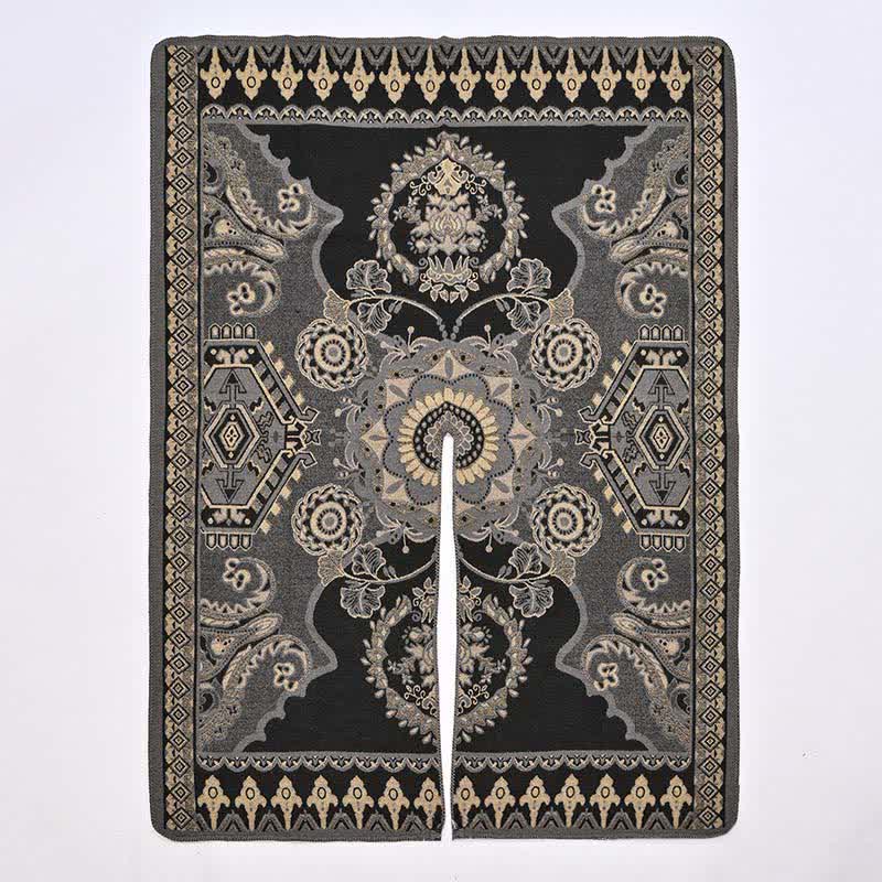 Buddha Stones Fall Winter Vintage Garden Floral Geometric Border Women's Shawl - image 10