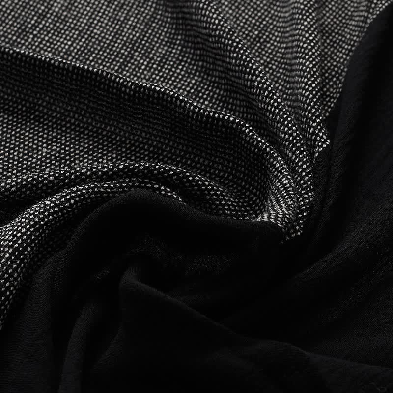 Buddha Stones Spring Fall Two-Colored Woven Tassel Men's Scarf - image 11