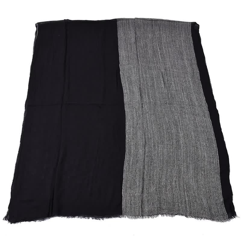 Buddha Stones Spring Fall Two-Colored Woven Tassel Men's Scarf - image 10