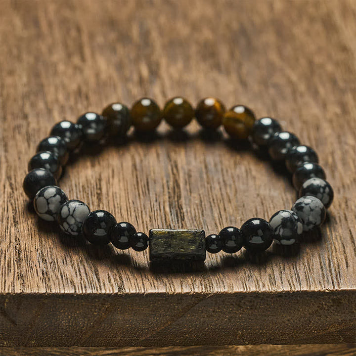 Buddha Stones Tiger Eye Hematite Focus Beads Bracelet - image 1