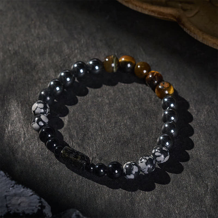 Buddha Stones Tiger Eye Hematite Focus Beads Bracelet - image 2