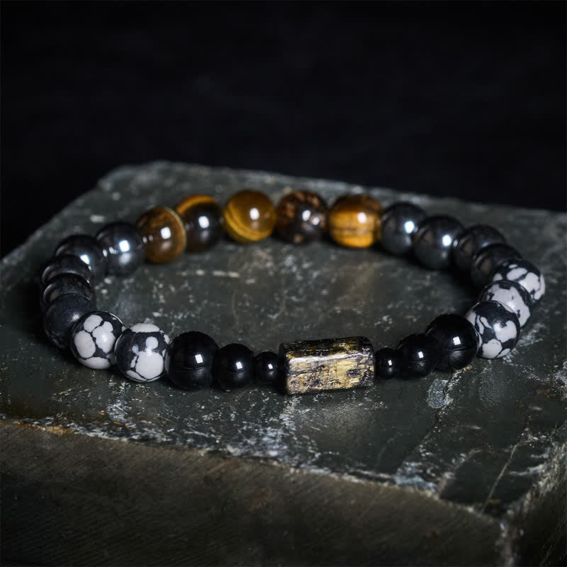 Buddha Stones Tiger Eye Hematite Focus Beads Bracelet - Tiger Eye(rotection ♥ Courage) - image 0