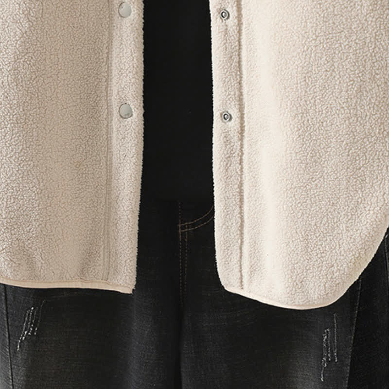 Buddha Stones Winter Casual Tang Style Mandarin Collar Solid Women's Jacket With Pocket - image 15