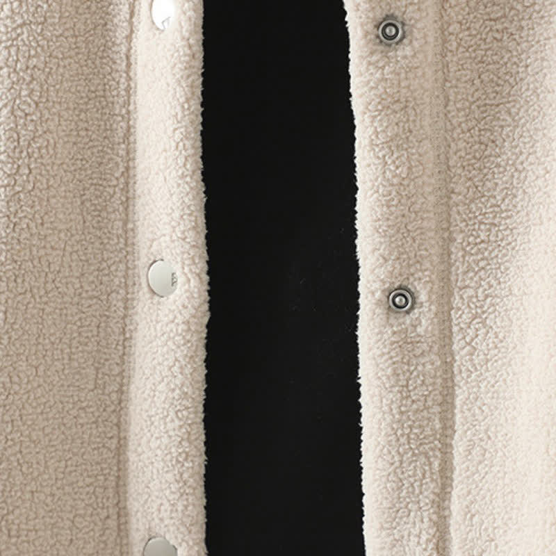 Buddha Stones Winter Casual Tang Style Mandarin Collar Solid Women's Jacket With Pocket - image 13
