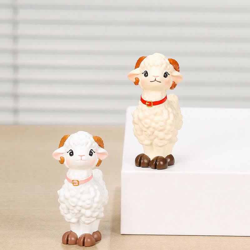 Buddha Stones Resin Peaceful Goat Lamb Good Fortune Cute Animal Decor - image 7