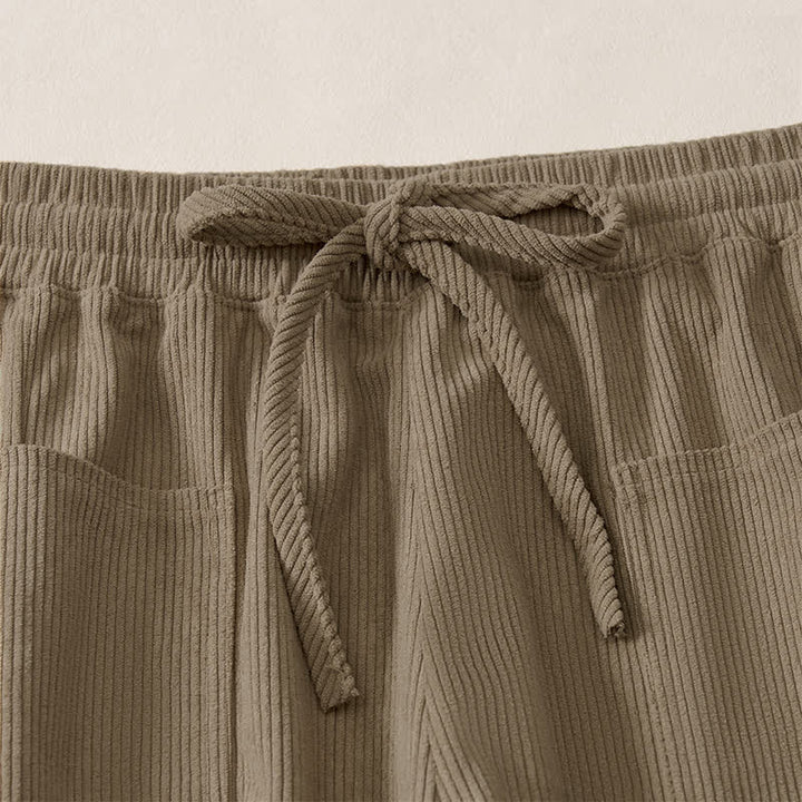 Buddha Stones Fall Winter Casual Drawstring Solid Cropped Pants Women's Harem Pants With Pockets - image 19