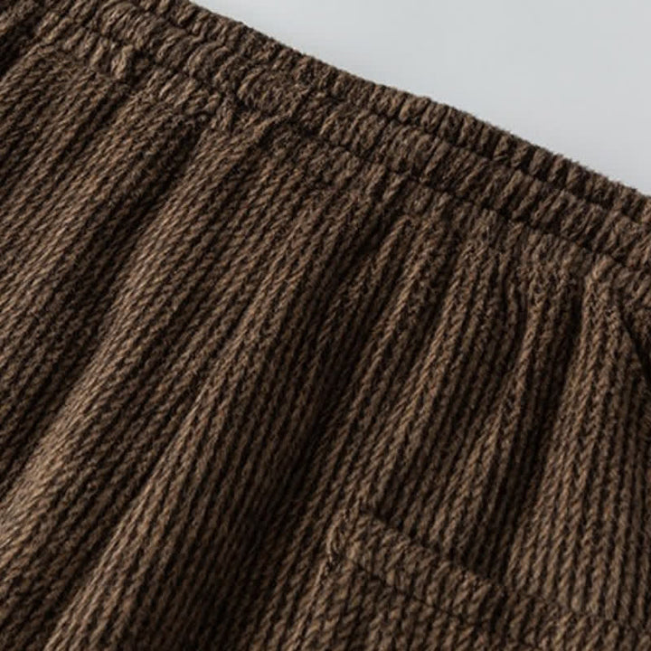 Buddha Stones Fall Winter Casual Vintage Drawstring Solid Long Pants Men's Harem Pants With Pockets - image 3
