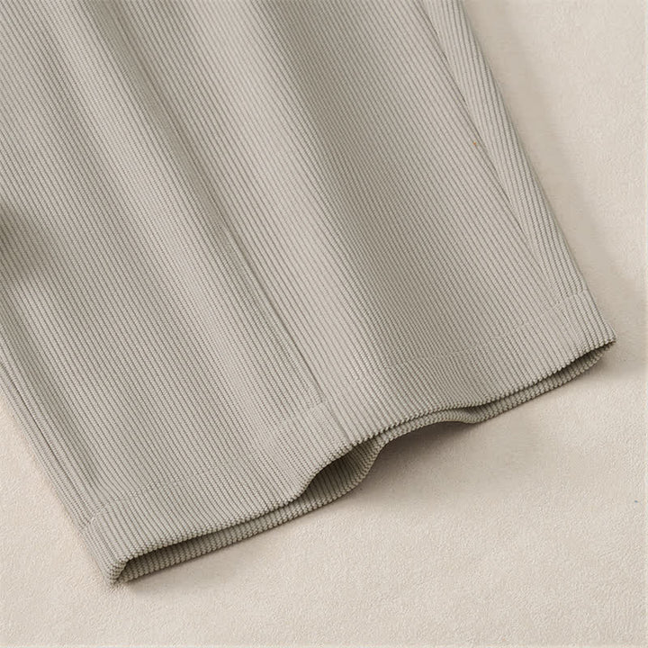 Buddha Stones Fall Winter Casual Minimalist Drawstring Solid Long Pants Corduroy Men's Tapered Pants With Pockets - image 8