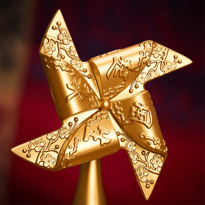 Buddha Stones Brass Ship Pinwheel Ingot Direction Decor Wealth & Fortune Symbols - image 6