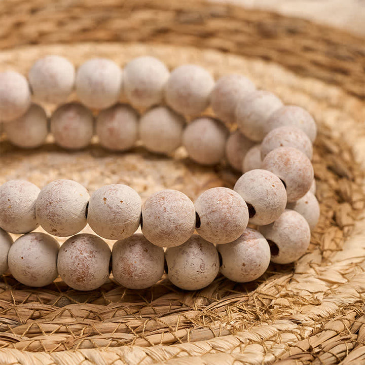 Buddha Stones Mottled Wood Texture Double Tassel Hanging Mindful Living Decor - image 7