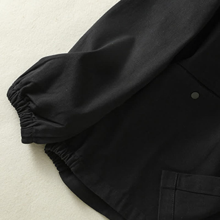 Buddha Stones Fall Casual Button-Up Solid Women's Jacket With Pockets - image 13