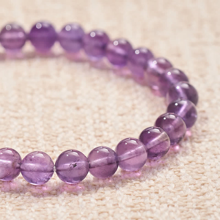 Buddha Stones Amethyst PEACE Letters Beads Meditation Bracelet - image 4