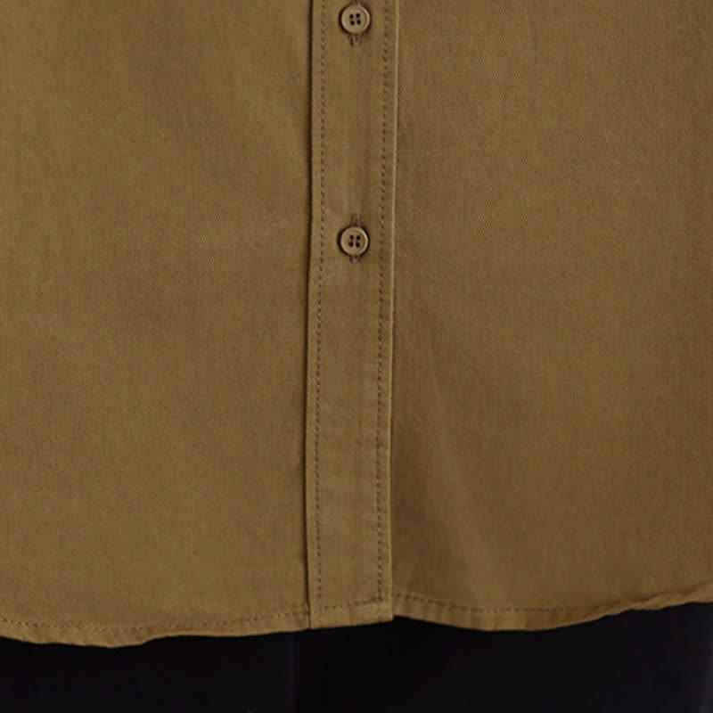 Buddha Stones Fall Casual Minimalist Button-Up Solid Cotton Women's Jacket With Pocket - image 8