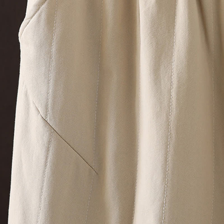 Buddha Stones Fall Winter Casual Vintage Solid Ankle Pants Women's Harem Pants With Pocket - image 5