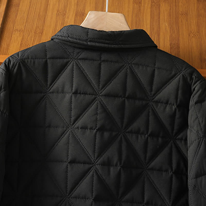 Buddha Stones Winter Casual Minimalist Button-Up Geometric Women's Coat With Pockets - image 21
