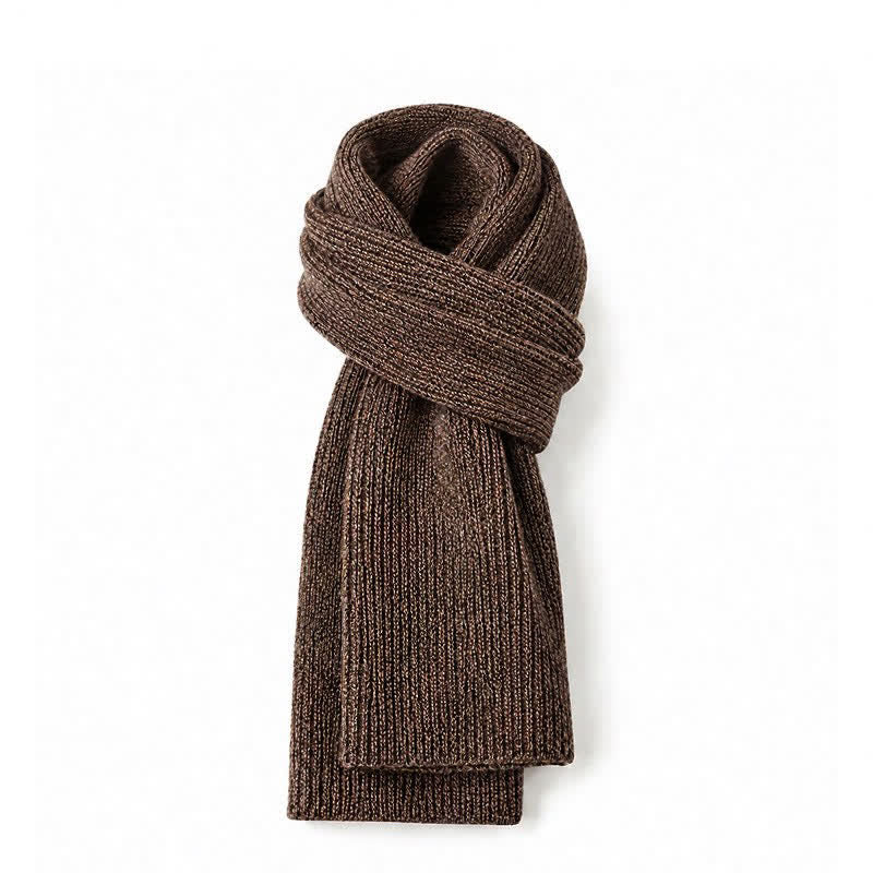 Buddha Stones Fall Winter Thick Knit Classic Commuter Men's Scarf - Sienna - image 8