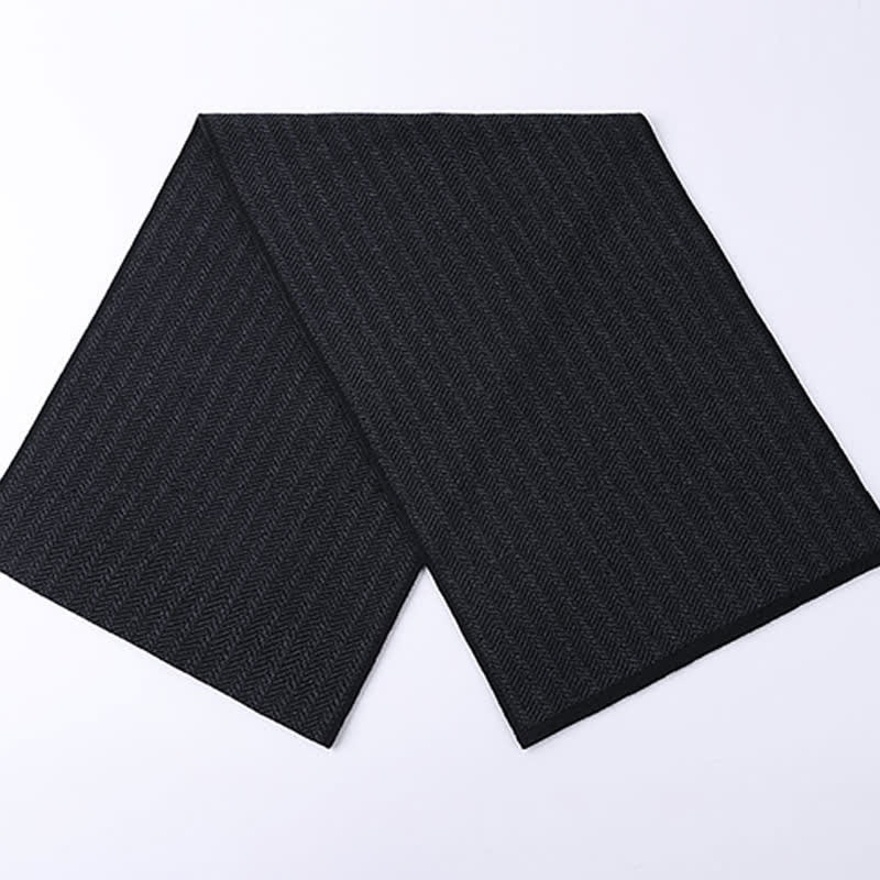 Buddha Stones Fall Winter Understated Herringbone Travel Men's Scarf - image 6
