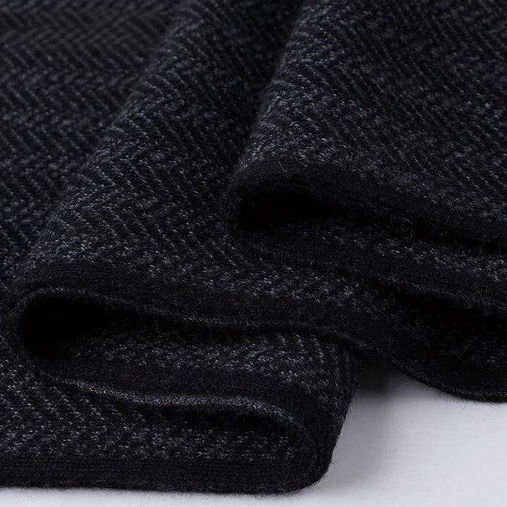 Buddha Stones Fall Winter Understated Herringbone Travel Men's Scarf - image 7