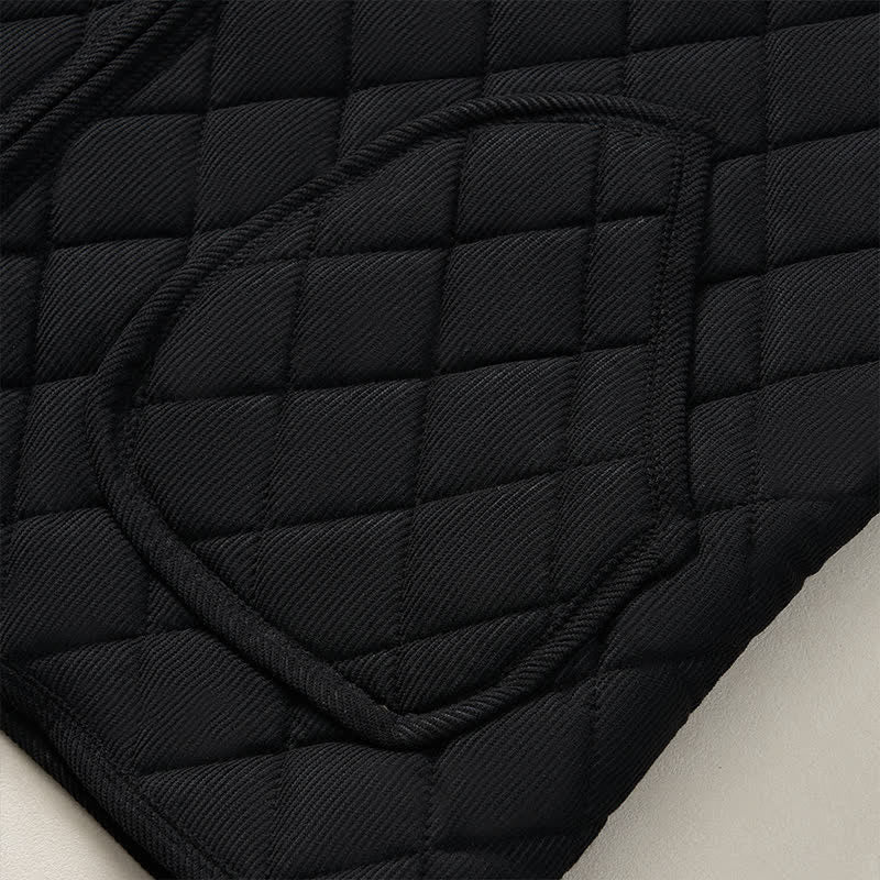 Buddha Stones Winter Casual Mandarin Collar Diamond-shaped Design Zipper Solid Tank Top Men's Vest With Pockets - image 19