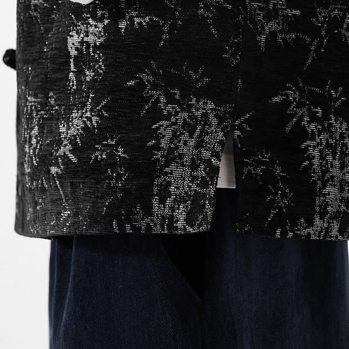 Buddha Stones Fall Tang Style Vintage Button-Up Bamboo Abstract Tank Top Men's Vest - image 12