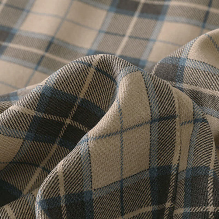 Buddha Stones Fall Vintage Classic Button-Up Plaid Women's Jacket With Pockets - image 9