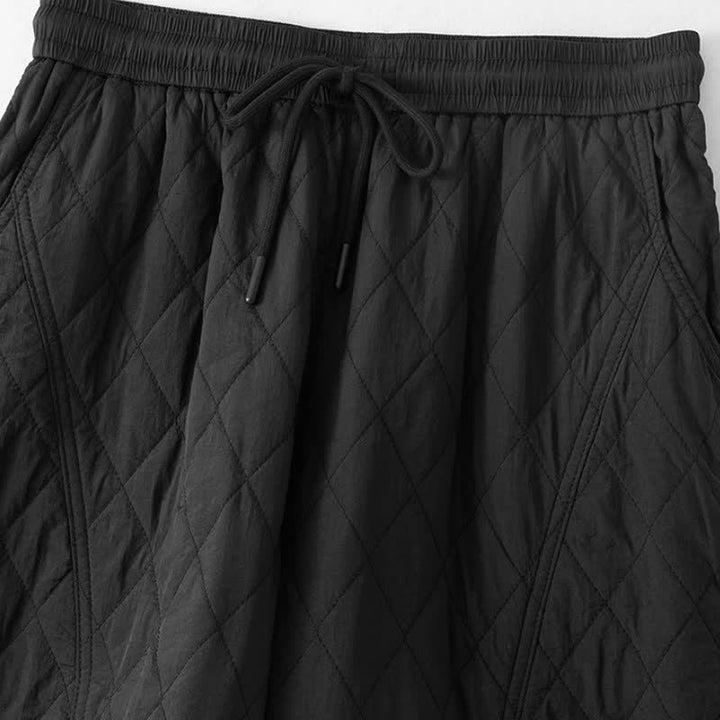 Buddha Stones Winter Minimalist Plain Drawstring Solid Ankle Pants Women's Straight Leg Pants With Pockets - image 8