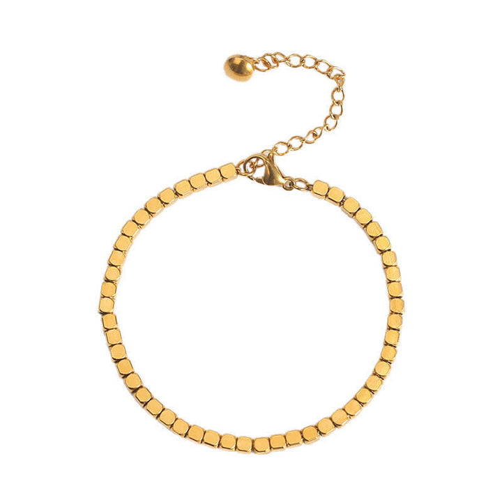 Buddha Stones Titanium Steel Faceted Chain Minimalist Durability Anklet - image 6