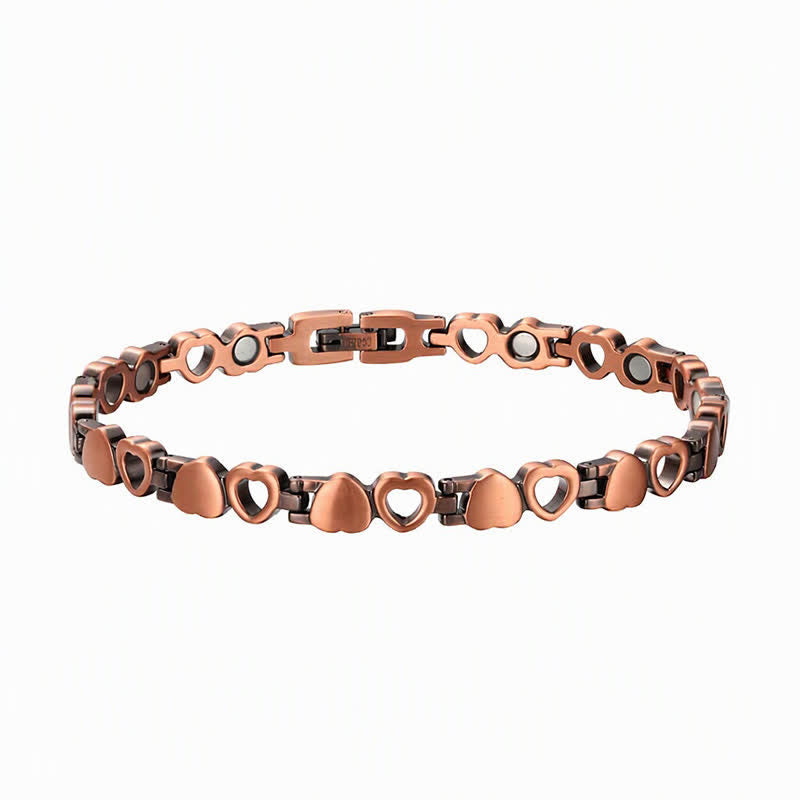 Buddha Stones Copper Magnetic Heart Link Harmonic Connection Anklet - image 6