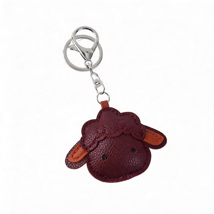 Buddha Stones Leather Lamb Charm Protection Keychains - image 9