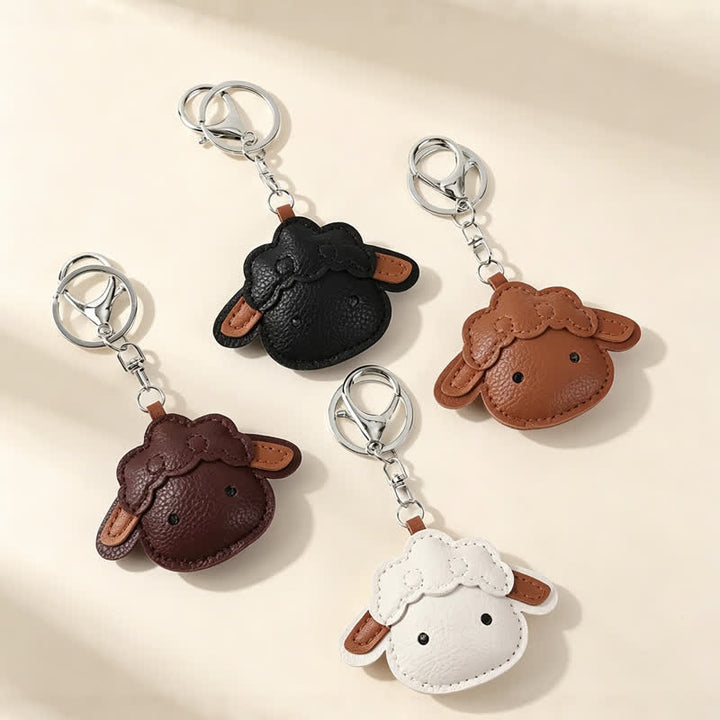 Buddha Stones Leather Lamb Charm Protection Keychains - image 11