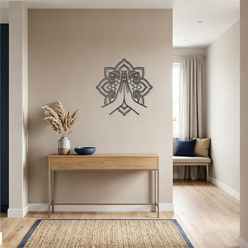 Buddha Stones Namaste Mandala Peace Metal Wall Decor - image 16